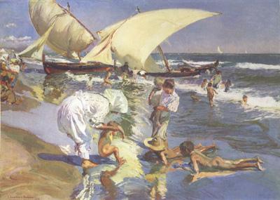 Joaquin Sorolla Beach of Valencia by Morning Light (nn02) oil painting image